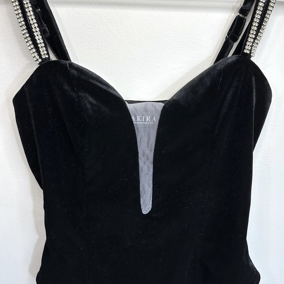 AKIRA Black Bodysuit with Silver Straps - Picture 3 of 16